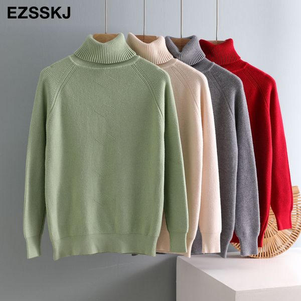 casual autumn winter basic thick high-neck sweater pullovers women loose knit pullover female long sleeve khaki sweater 201203, White;black
casual autumn winter basic thick high-neck sweater pullovers women loose knit pullover female long sleeve khaki sweater 201203, White;black