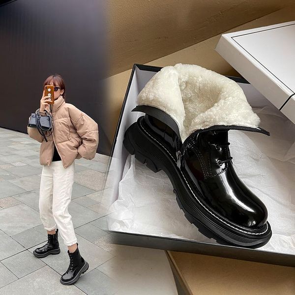 boots russian winter minus 30 degrees women ankle leather with fur wool lining warm snow womens shoes, Black
boots russian winter minus 30 degrees women ankle leather with fur wool lining warm snow womens shoes, Black