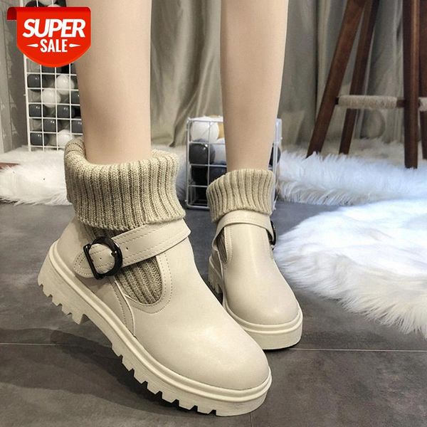 lucyever elastic knit pu leather ankle boots for women fashion buckle square heel short booties woman black beige platform shoes #cc6w 
lucyever elastic knit pu leather ankle boots for women fashion buckle square heel short booties woman black beige platform shoes #cc6w