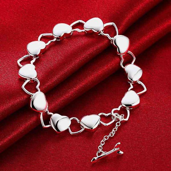 new arrival 925 silver bracelet fashion heart to charm for women jewelry wholesale, Golden;silver
new arrival 925 silver bracelet fashion heart to charm for women jewelry wholesale, Golden;silver