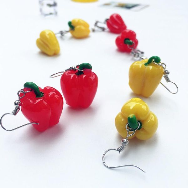new fashion creative hand made interesting red pepper earrings funny personality game resin ear clip strange drop earrings, Silver
new fashion creative hand made interesting red pepper earrings funny personality game resin ear clip strange drop earrings, Silver
