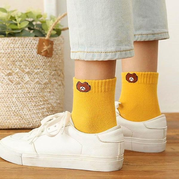 5 pairs kawai cartoon women cotton socks candy colors women funny bear lovely animal pattern casual crew sock, Black;white
5 pairs kawai cartoon women cotton socks candy colors women funny bear lovely animal pattern casual crew sock, Black;white
