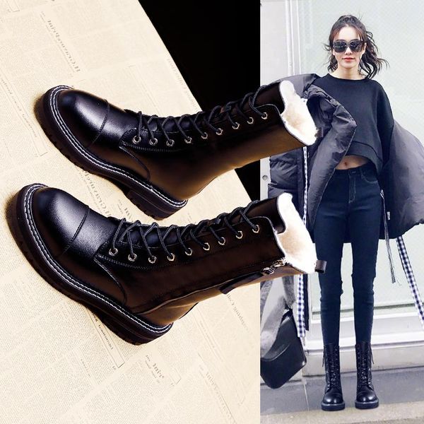 2020 new fashion women's short boots girls snow boots pu leather side zip non-slip warm shoes plush inner lace-upblack, Black
2020 new fashion women's short boots girls snow boots pu leather side zip non-slip warm shoes plush inner lace-upblack, Black