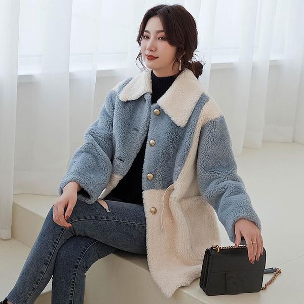 winter new products fleece coat women's lapel colorblock knit cardiga wool coat long-haired frseucag brand women1, Black
winter new products fleece coat women's lapel colorblock knit cardiga wool coat long-haired frseucag brand women1, Black