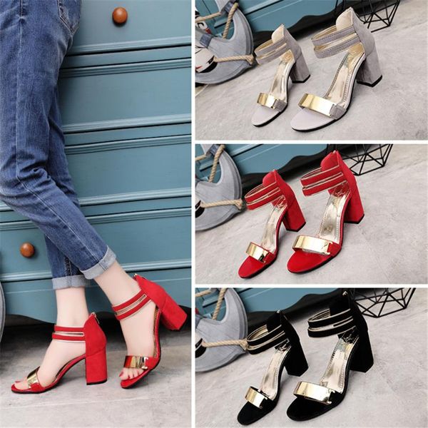 women shoes sandals korean-style fashion new fish mouth semi-high heeled chunky heel shoe height increasing 7.5cm, Black
women shoes sandals korean-style fashion new fish mouth semi-high heeled chunky heel shoe height increasing 7.5cm, Black