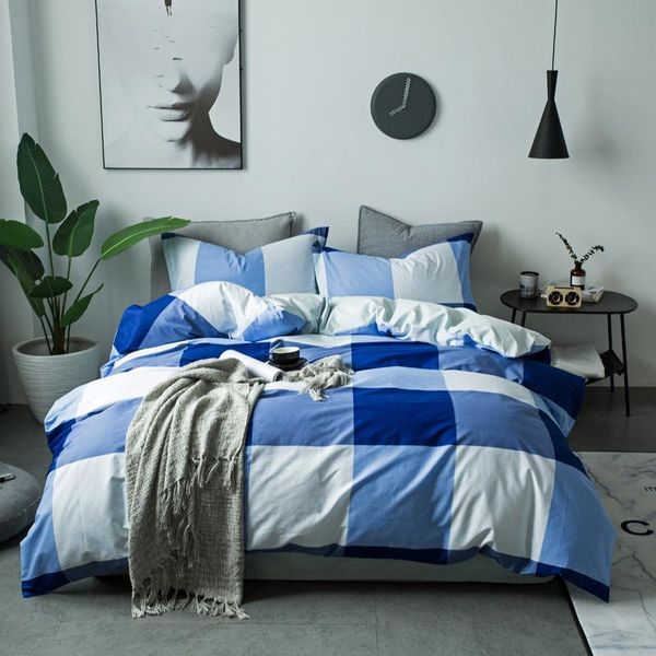 navy blue sky blue plaid 3pcs/4pcs 100% cotton duvet cover flat sheet/fitted sheet pillowcase set twin full king
navy blue sky blue plaid 3pcs/4pcs 100% cotton duvet cover flat sheet/fitted sheet pillowcase set twin full king