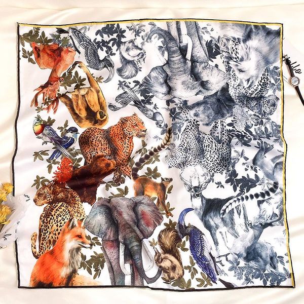 women square scarf animal digital print bandana foulard tourism accessories shawls wraps designer tiger bufanda mujer 90cm*90cm, Blue;gray
women square scarf animal digital print bandana foulard tourism accessories shawls wraps designer tiger bufanda mujer 90cm*90cm, Blue;gray