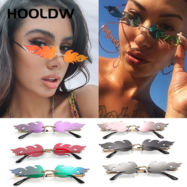 2020 new fashion fire flame sunglasses women men brand design rimless wave eyewear luxury trending narrow sun glasses streetwear
2020 new fashion fire flame sunglasses women men brand design rimless wave eyewear luxury trending narrow sun glasses streetwear
