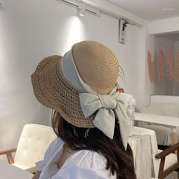 1 pc summer bohemia bowknot straw hats women female beach sun bucket hat after opening fisherman caps 4 colors1, Blue;gray
1 pc summer bohemia bowknot straw hats women female beach sun bucket hat after opening fisherman caps 4 colors1, Blue;gray