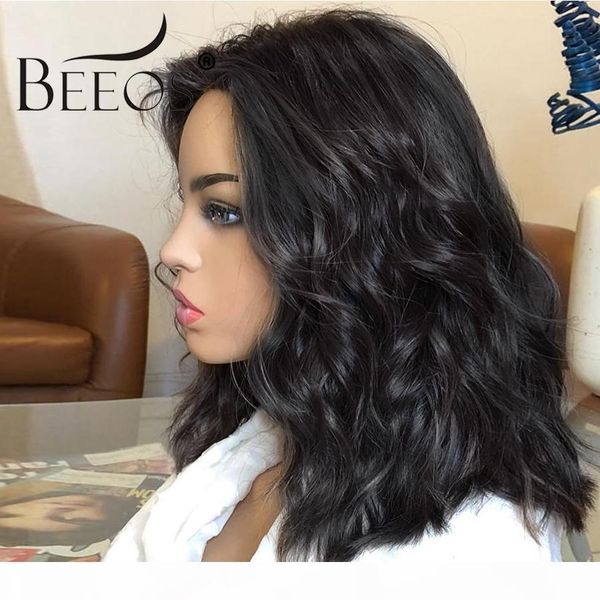beeos short water wave wigs side part for women lace frontal wig remy brazilian natural 150%, Black
beeos short water wave wigs side part for women lace frontal wig remy brazilian natural 150%, Black