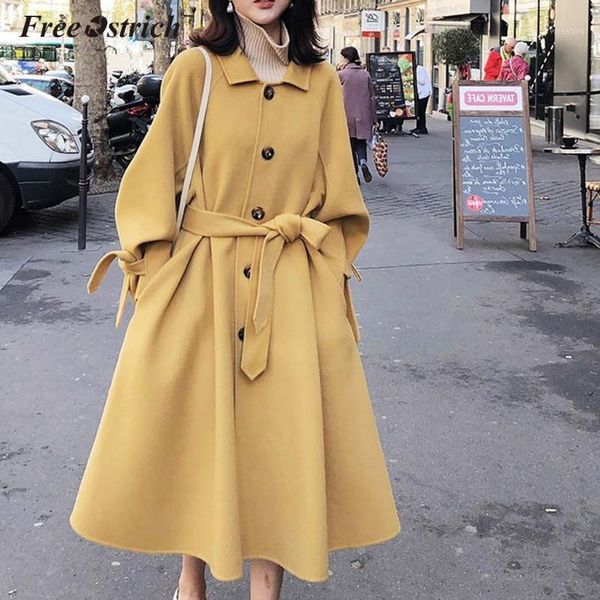 ostrich autumn winter woolen coat women korean casual ladies long woolen coats warm clothes femme 2020 new n301, Black
ostrich autumn winter woolen coat women korean casual ladies long woolen coats warm clothes femme 2020 new n301, Black