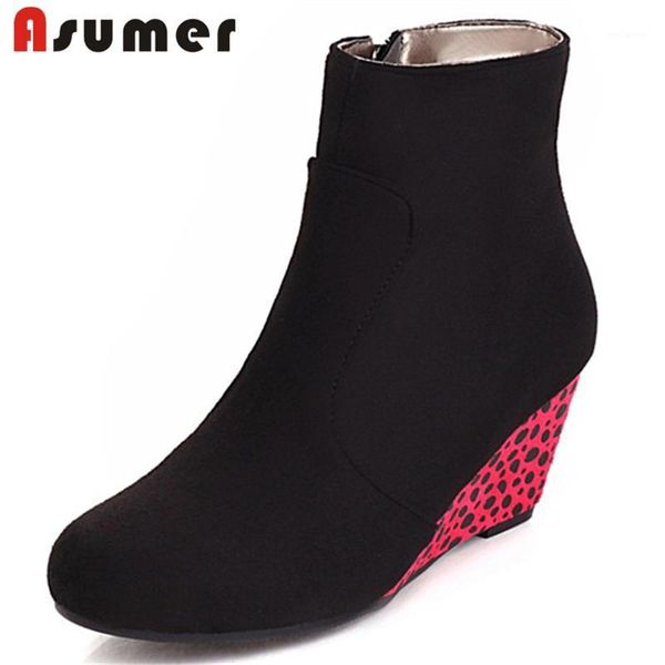 asumer 2020 big size 34-43 wedges shoes women ankle boots flock zip leopard autumn winter elegant casual party shoes woman1, Black
asumer 2020 big size 34-43 wedges shoes women ankle boots flock zip leopard autumn winter elegant casual party shoes woman1, Black