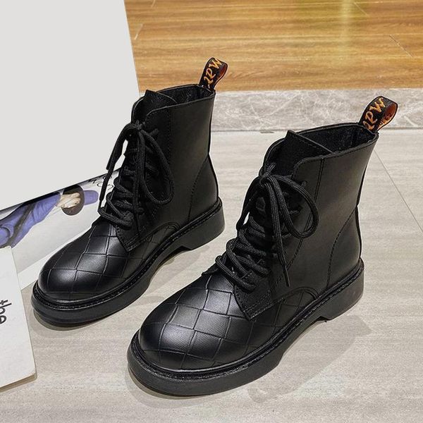 women leather ankle boots laides fashion geometric square heels lace up shoes female casual boots woman sewing comfort footwear, Black
women leather ankle boots laides fashion geometric square heels lace up shoes female casual boots woman sewing comfort footwear, Black