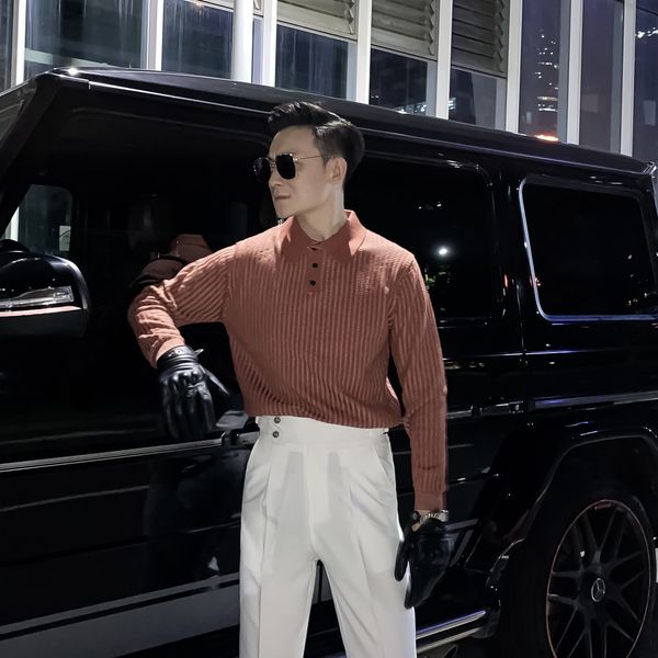 daio ethan korean men's polo autumn winter british versatile fashion stripe sweater
daio ethan korean men's polo autumn winter british versatile fashion stripe sweater