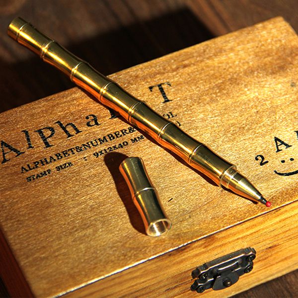 bamboo shape design brass ballpoint pen creative ball pens stationery pure copper ballpoint pens office school supplies, Blue;orange
bamboo shape design brass ballpoint pen creative ball pens stationery pure copper ballpoint pens office school supplies, Blue;orange