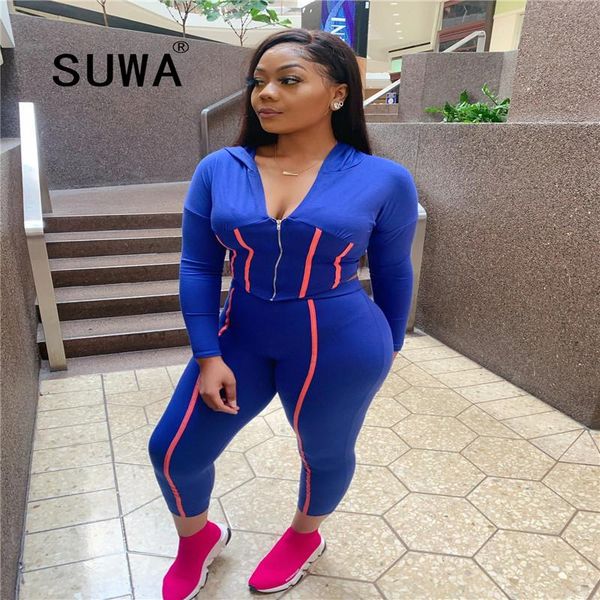 2020 autumn striped two piece sets for women zipper long sleeve hooded sweatshirts leggings pants jogging suit, Gray
2020 autumn striped two piece sets for women zipper long sleeve hooded sweatshirts leggings pants jogging suit, Gray