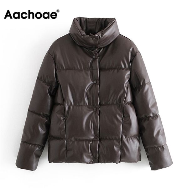 aachoae winter single breasted pu faux leather parka women vinage long sleeve thick warm coat ladies padded jacket outerwear 201223, Black
aachoae winter single breasted pu faux leather parka women vinage long sleeve thick warm coat ladies padded jacket outerwear 201223, Black