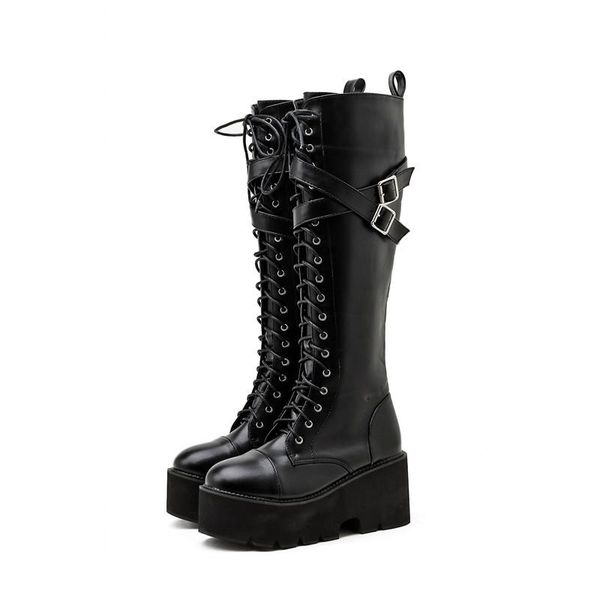 boots ymechic autumn 2021 biker knight knee high long lace up black buckle cross strap platform punk goth shoes botas woman
boots ymechic autumn 2021 biker knight knee high long lace up black buckle cross strap platform punk goth shoes botas woman