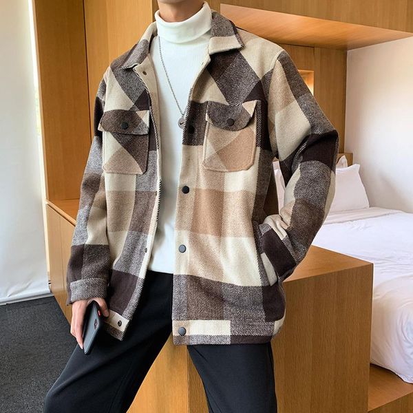 winter woolen coat men fashion casual tartan woolen jacket men streetwear wild loose large size man jackets overcoat m-5xl, Black
winter woolen coat men fashion casual tartan woolen jacket men streetwear wild loose large size man jackets overcoat m-5xl, Black