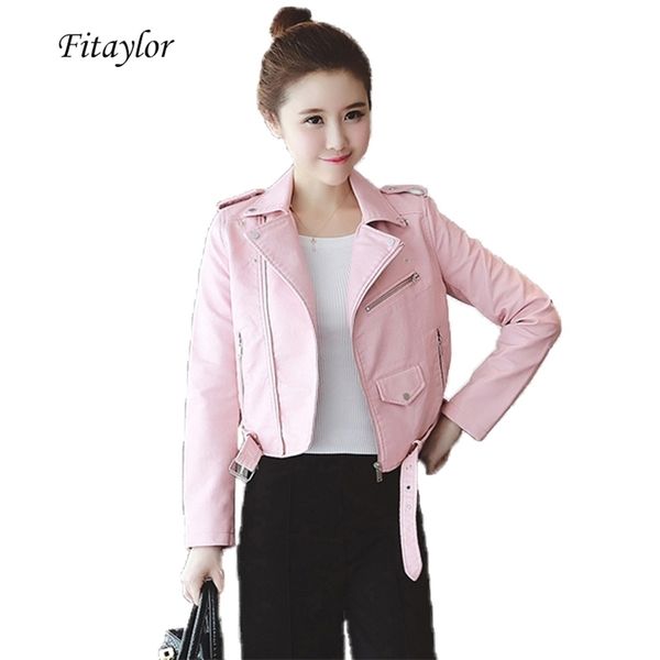 fitaylor spring autumn women leather jackets soft pu faux leather coats slim short design turn down collar motorcycle jacket 201222, Black
fitaylor spring autumn women leather jackets soft pu faux leather coats slim short design turn down collar motorcycle jacket 201222, Black