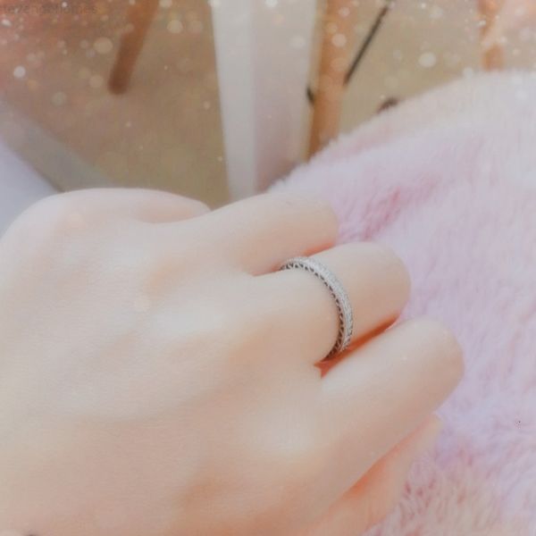 single row cz diamond set fashion original box for pandora 925 sterling silver women's ring 
single row cz diamond set fashion original box for pandora 925 sterling silver women's ring