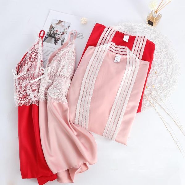 women satin sleepwear 2pcs sleep set kimono bathrobe gown nighty&robe suit casual nightdress intimate lingerie nightwear1, Black;red
women satin sleepwear 2pcs sleep set kimono bathrobe gown nighty&robe suit casual nightdress intimate lingerie nightwear1, Black;red