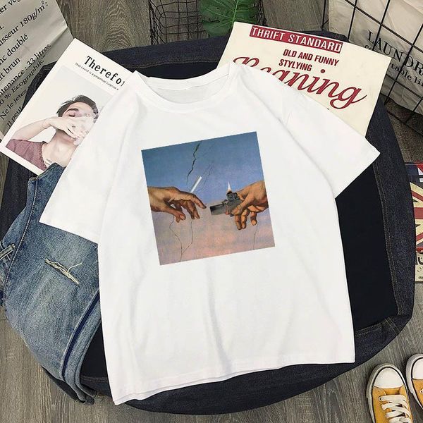 michelangelo smoking harajuku cool funny personality print t-shirts summer streetwear ulzzang hip hop casual women's tees, White
michelangelo smoking harajuku cool funny personality print t-shirts summer streetwear ulzzang hip hop casual women's tees, White