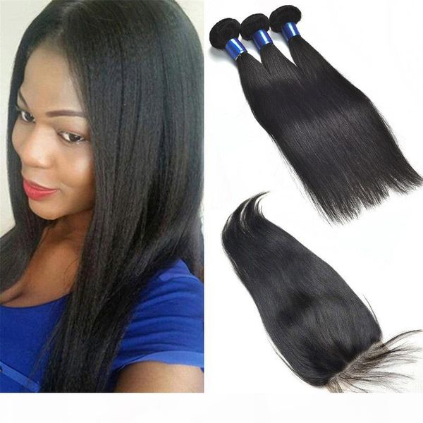 brazilian virgin hair 3 bundles with 5x5 lace closure straight human hair extensions 4 pieces lot straight 5x5 lace closure with baby hair, Black;brown
brazilian virgin hair 3 bundles with 5x5 lace closure straight human hair extensions 4 pieces lot straight 5x5 lace closure with baby hair, Black;brown
