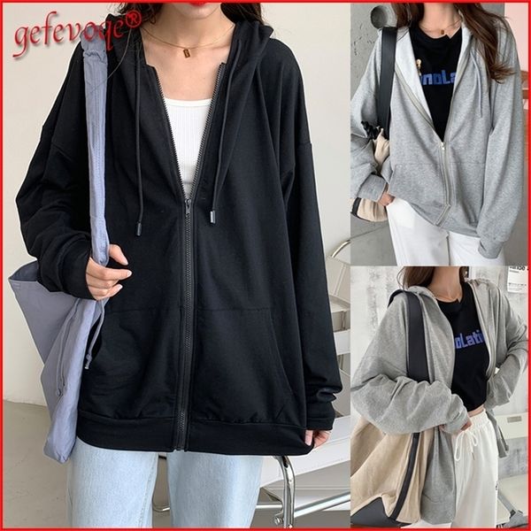hoodie harajuku korean loose long sleeve hooded jacket coat retro solid streetwear casual zip up student sweatshirts 220304, Black
hoodie harajuku korean loose long sleeve hooded jacket coat retro solid streetwear casual zip up student sweatshirts 220304, Black