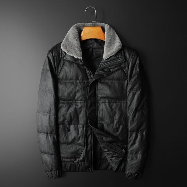 men's winter jacket parka winter jacket men's classic casual down coat outdoor warm down coat doudoune homme fashion slim leather, Black
men's winter jacket parka winter jacket men's classic casual down coat outdoor warm down coat doudoune homme fashion slim leather, Black