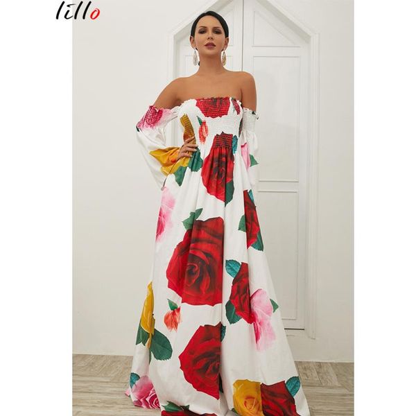 casual dresses 2021 women's shoulder flower print off-shoulder strapless backless long sleeve stylish dress bohemian beach style dres, Black;gray
casual dresses 2021 women's shoulder flower print off-shoulder strapless backless long sleeve stylish dress bohemian beach style dres, Black;gray