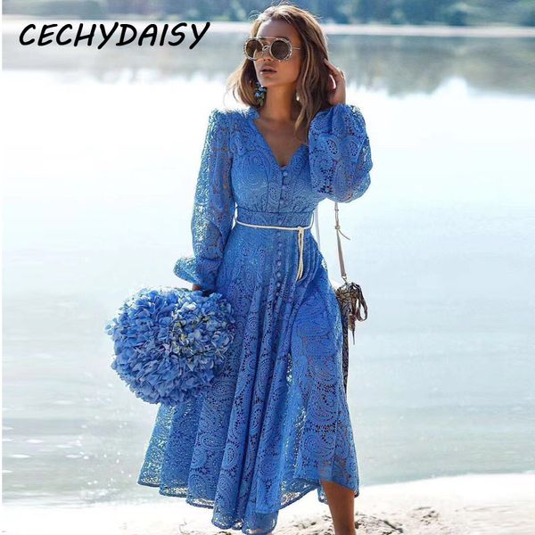 madi dress women runway designer brand blue beige lace button up with sashes v neck hollow out party vacation dresses femme 201204, Black;pink
madi dress women runway designer brand blue beige lace button up with sashes v neck hollow out party vacation dresses femme 201204, Black;pink