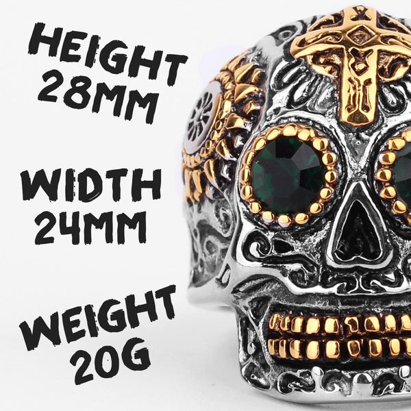 316l stainless steel skull gothic religious cross man men rings punk rock gothic for biker male boy jewelry accessories gift wmtwxt, Bronze;silver
316l stainless steel skull gothic religious cross man men rings punk rock gothic for biker male boy jewelry accessories gift wmtwxt, Bronze;silver
