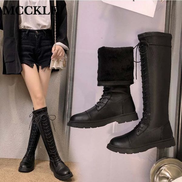 women knee high boots winter ladies lace up pu leather boot woman comfort warm plush shoes female new footwear fashion #d536, Black
women knee high boots winter ladies lace up pu leather boot woman comfort warm plush shoes female new footwear fashion #d536, Black