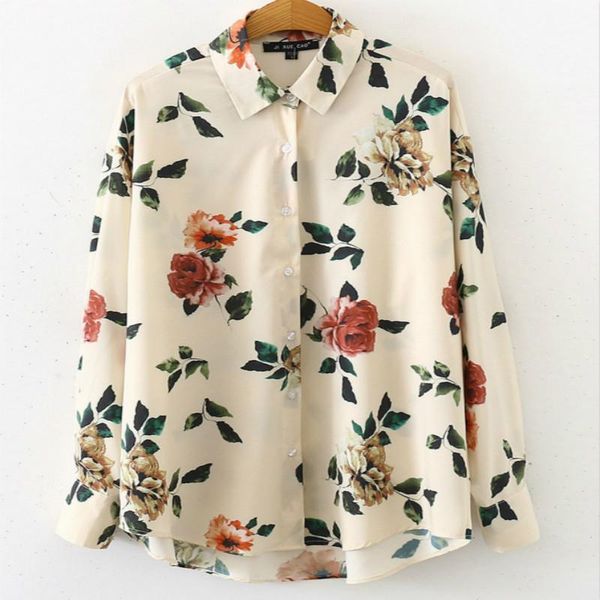 2021 spring new women fashion long sleeve big flower print sweet blouse shirt floral printed casual office lady shirts1, White
2021 spring new women fashion long sleeve big flower print sweet blouse shirt floral printed casual office lady shirts1, White