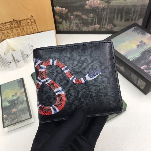 black genuinel leather snake short mens wallet with box luxurys designers wallet womens wallet purse credit card holder 086, Red;black
black genuinel leather snake short mens wallet with box luxurys designers wallet womens wallet purse credit card holder 086, Red;black