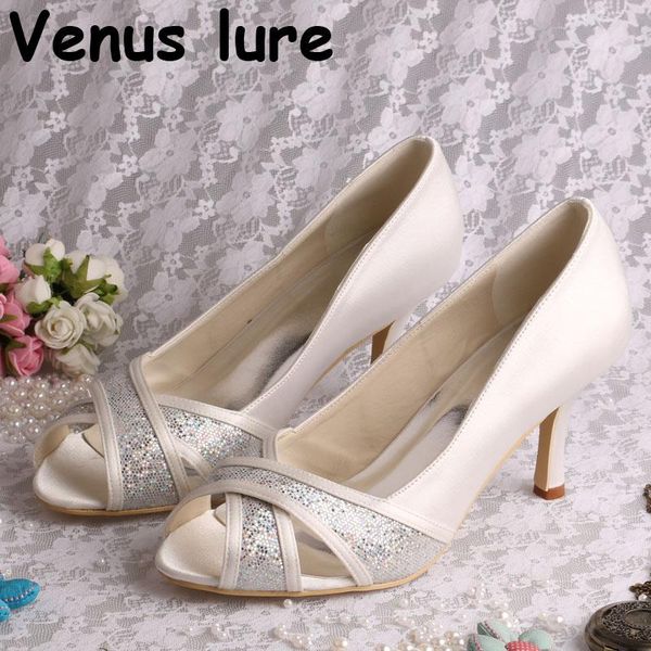 ivory satin peep toe shoes for women bride high heel ladies party prom shoes, Black
ivory satin peep toe shoes for women bride high heel ladies party prom shoes, Black