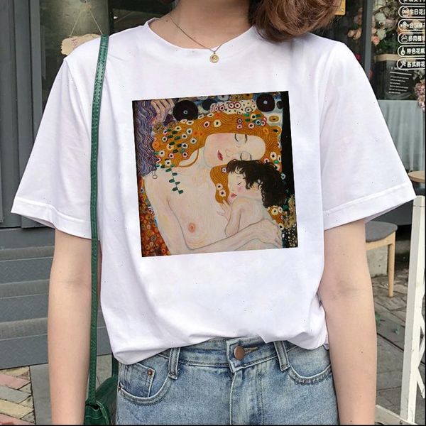 gustav klimt fashion ladies t shirt summer new women ulzzang harajuku art oil painting print loose t shirt casual vintage top, White
gustav klimt fashion ladies t shirt summer new women ulzzang harajuku art oil painting print loose t shirt casual vintage top, White