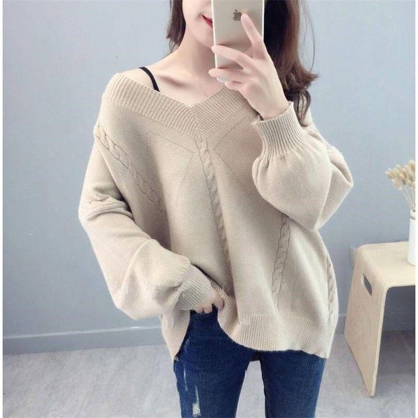 sweater female v-collar college style autumn and winter plus size women's clothing student base sweater, White;black
sweater female v-collar college style autumn and winter plus size women's clothing student base sweater, White;black