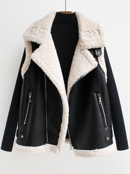 2021 autumn and winter new lamb hair pu leather vest loose short stand collar outer wear vest jacket jacket fashion trend1, Black;white
2021 autumn and winter new lamb hair pu leather vest loose short stand collar outer wear vest jacket jacket fashion trend1, Black;white