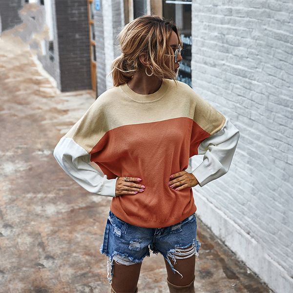 women hoodies fashion streetwear colorblocking jumpers round neck knitted pullover sweaters casual women style office ladies clothings, White;black
women hoodies fashion streetwear colorblocking jumpers round neck knitted pullover sweaters casual women style office ladies clothings, White;black