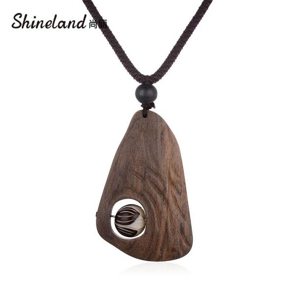 shineland unique big geometric wooden pendant adjustable rope chain for women men long retro necklace wholesale jewelry mujer, Silver
shineland unique big geometric wooden pendant adjustable rope chain for women men long retro necklace wholesale jewelry mujer, Silver
