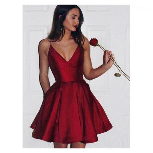 simple burgundy homecoming dress 2019 a line v neck satin spaghetti straps short dance dresses sweet 16 dress1, White;black
simple burgundy homecoming dress 2019 a line v neck satin spaghetti straps short dance dresses sweet 16 dress1, White;black