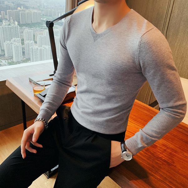 2020 solid fall colored decorating on v corean style base skinny long shirt of sueter glove ropa from hombre men odr6, White;black
2020 solid fall colored decorating on v corean style base skinny long shirt of sueter glove ropa from hombre men odr6, White;black