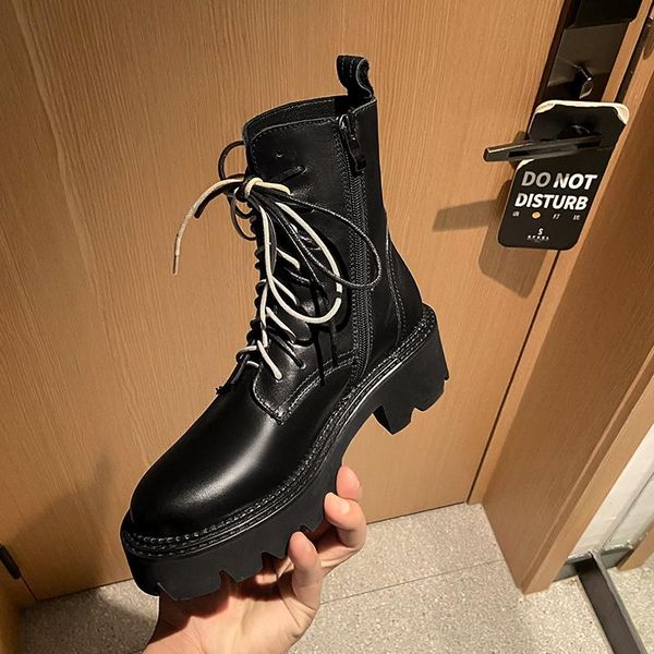 boots 2021 winter ankle women's shoes genuine leather handsome punk motorcycle round toe zipper mujer, Black
boots 2021 winter ankle women's shoes genuine leather handsome punk motorcycle round toe zipper mujer, Black