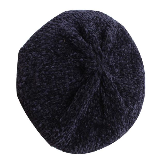 berets outdoor warm knitted solid women beret cap autumn flat fashion headwear sweet ladies winter hat casual, Blue;gray 
berets outdoor warm knitted solid women beret cap autumn flat fashion headwear sweet ladies winter hat casual, Blue;gray