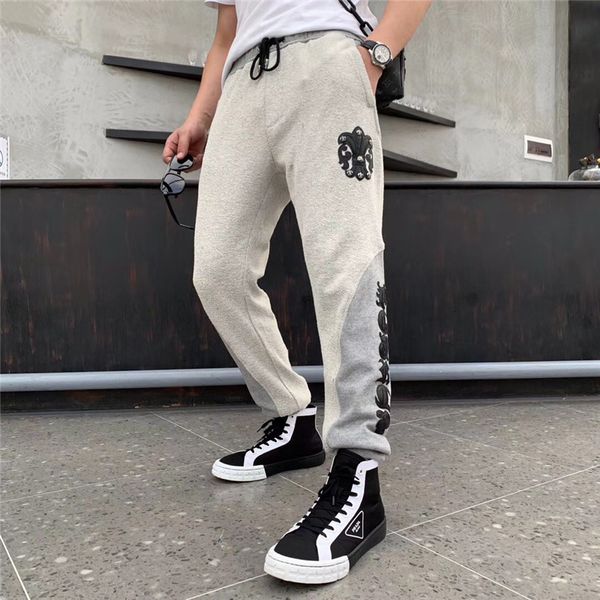 qiudongchao brand new ch croxin men's sanskrit leather embroidery splicing sports leisure pants, White
qiudongchao brand new ch croxin men's sanskrit leather embroidery splicing sports leisure pants, White