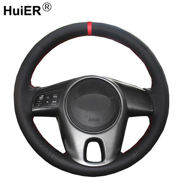 huier hand sew car steering wheel cover red marker for kia forte kia soul rio 2009-2011 steering-wheel auto car accessorie
huier hand sew car steering wheel cover red marker for kia forte kia soul rio 2009-2011 steering-wheel auto car accessorie