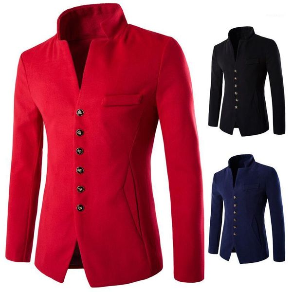 2020 autumn and winter new style men-style stand collar woolen suit jacket slim fit single-breasted jacket overcoat fashion1, White;black
2020 autumn and winter new style men-style stand collar woolen suit jacket slim fit single-breasted jacket overcoat fashion1, White;black