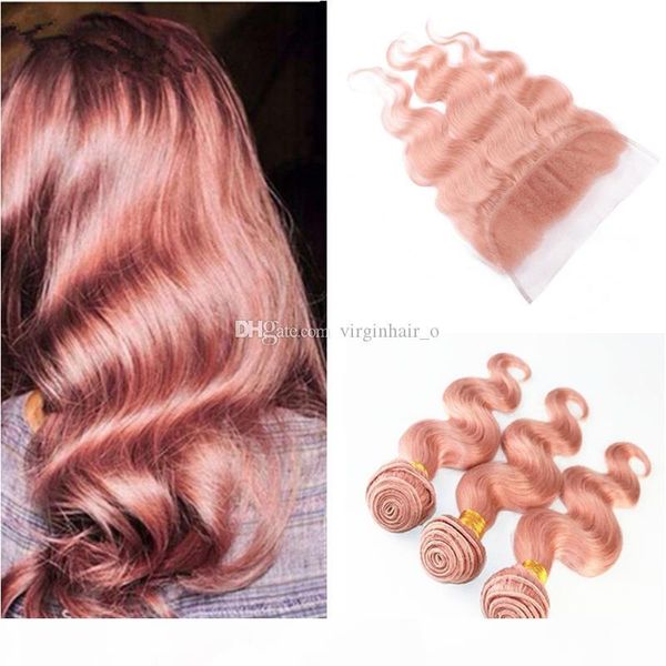 peruvian virgin hair #rose gold human hair 3 bundles with lace frontal closure 9a pink body wave hair weaves with 13*4 full frontals, Black
peruvian virgin hair #rose gold human hair 3 bundles with lace frontal closure 9a pink body wave hair weaves with 13*4 full frontals, Black